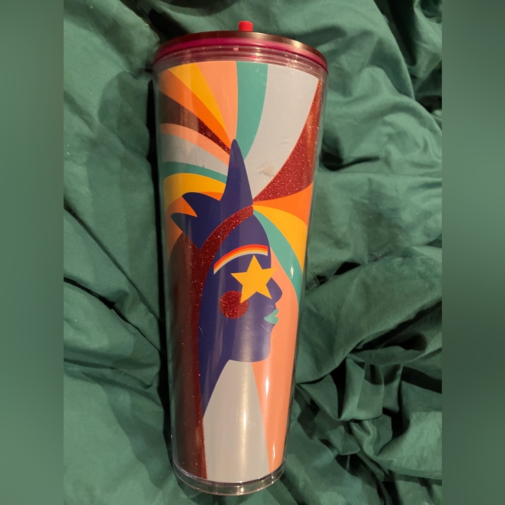 Starbucks 24 OZ 2020 Rainbow Pride Sparkle Tumbler cold cup pride month